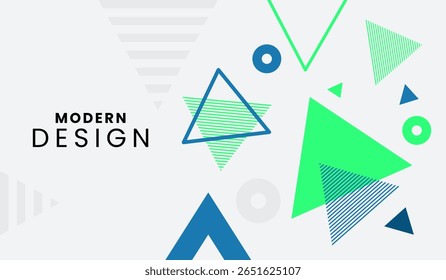 Blue and green abstract geometric background vector illustration