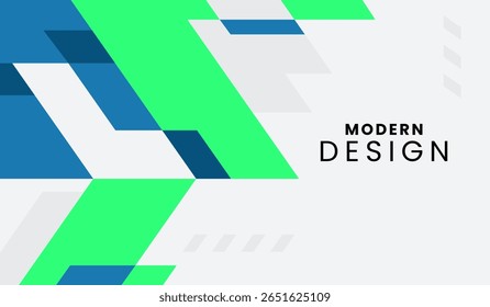 Blue and green abstract geometric background vector illustration