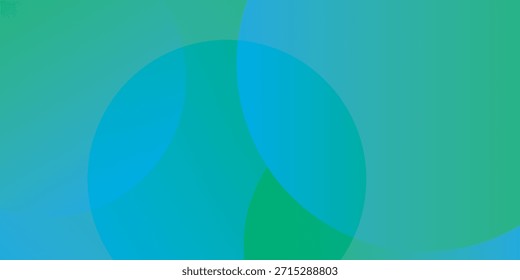 Fondo geométrico abstracto azul y verde con colores circulares degradados y Formas circulares