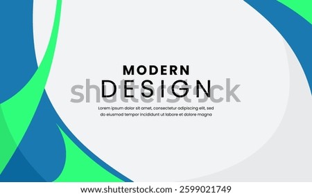Blue and green abstract geometric background vector illustration