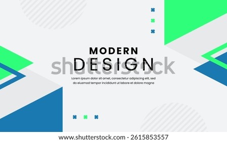 Blue and green abstract geometric background vector illustration