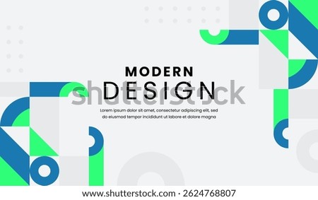 Blue and green abstract geometric background vector illustration
