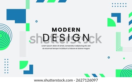 Blue and green abstract geometric background vector illustration