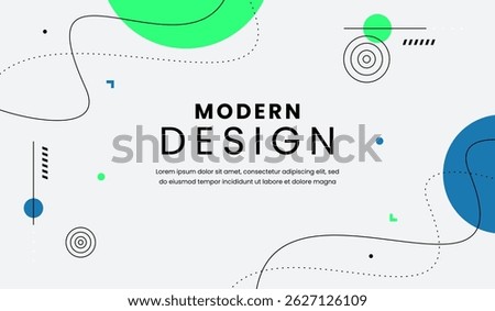 Blue and green abstract geometric background vector illustration