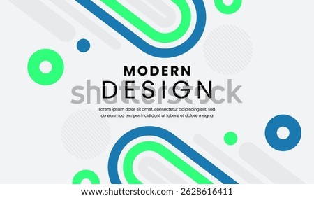 Blue and green abstract geometric background vector illustration