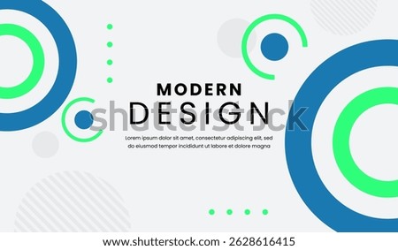 Blue and green abstract geometric background vector illustration