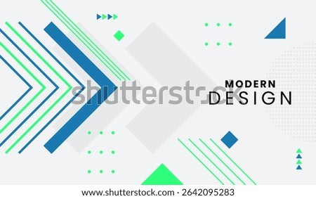 Blue and green abstract geometric background vector illustration