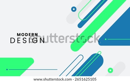 Blue and green abstract geometric background vector illustration