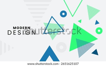 Blue and green abstract geometric background vector illustration