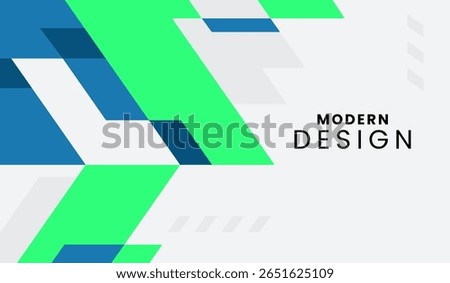 Blue and green abstract geometric background vector illustration