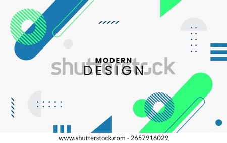 Blue and green abstract geometric background vector illustration
