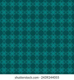 a blue and green abstract geometric pattern on a blue background.