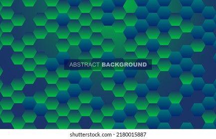 Fondo hexágono del resumen azul y verde
