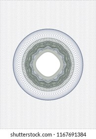 Blue and green abstract linear rosette