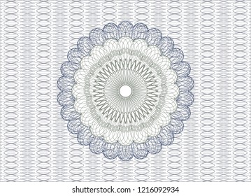 Blue and green abstract linear rosette