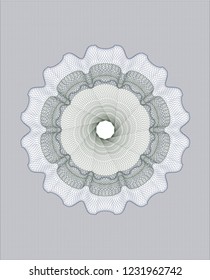 Blue and green abstract linear rosette