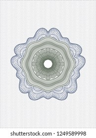 Blue and green abstract linear rosette