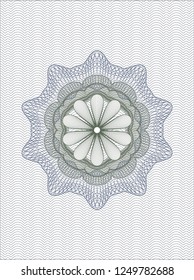 Blue and green abstract linear rosette