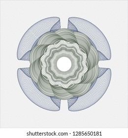 Blue and green abstract linear rosette