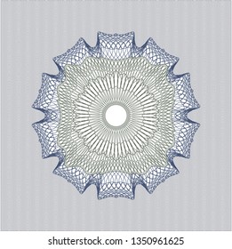 Blue and green abstract linear rosette