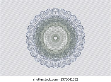 Blue and green abstract linear rosette