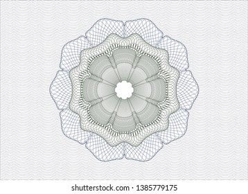 Blue and green abstract linear rosette. Vector Illustration. Detailed.
