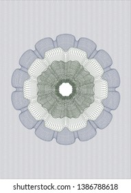 Blue and green abstract linear rosette. Vector Illustration. Detailed.