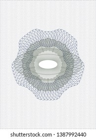 Blue and green abstract linear rosette. Vector Illustration. Detailed.