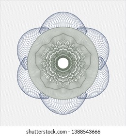 Blue and green abstract linear rosette. Vector Illustration. Detailed.