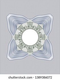 Blue and green abstract linear rosette. Vector Illustration. Detailed.