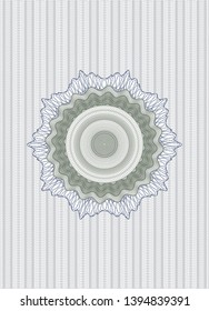 Blue and green abstract linear rosette. Vector Illustration. Detailed.