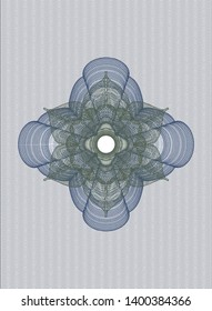Blue and green abstract linear rosette. Vector Illustration. Detailed.