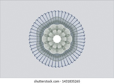 Blue and green abstract linear rosette. Vector Illustration. Detailed.