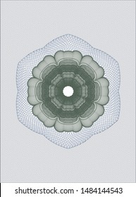 Blue and green abstract linear rosette. Vector Illustration. Detailed.