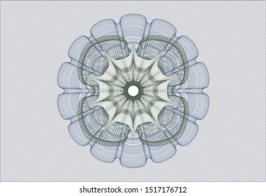 Blue and green abstract linear rosette. Vector Illustration. Detailed.