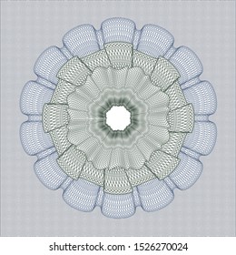 Blue and green abstract linear rosette. Vector Illustration. Detailed.
