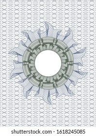 Blue and green abstract linear rosette. Vector Illustration. Detailed.