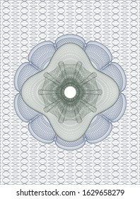 Blue and green abstract linear rosette. Vector Illustration. Detailed.