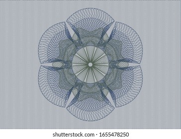 Blau und grün abstrakte lineare Rosette. Vektorillustration Illustration. Detaillierte Angaben.
