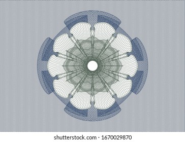Blue and green abstract linear rosette. Vector Illustration. Detailed.