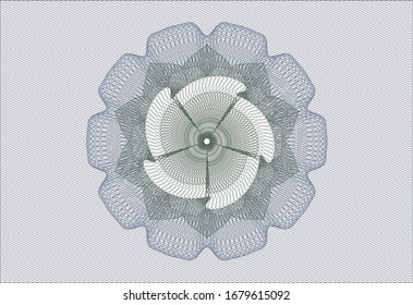 Blue and green abstract linear rosette. Vector Illustration. Detailed.