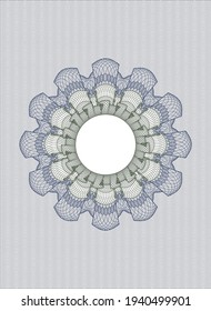 Rosette lineal abstracto azul y verde. Ilustración vectorial. Detallado. 