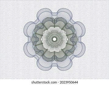Blau und grün abstrakte lineare Rosette. Vektorgrafik. Detaillierte Angaben. 