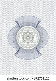 Blue and green abstract linear rosette