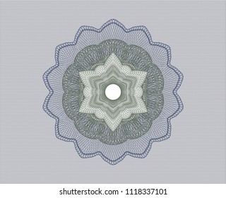 Blue and green abstract rosette