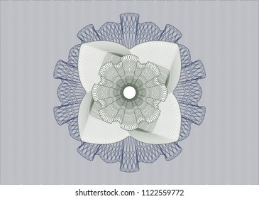 Blue and green abstract rosette