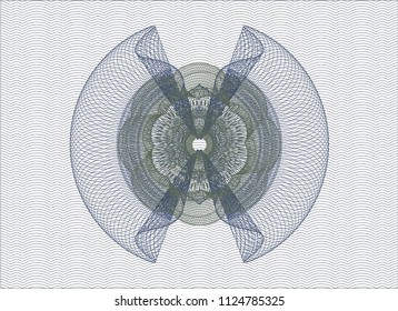 Blue and green abstract rosette