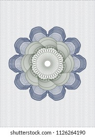 Blue and green abstract rosette