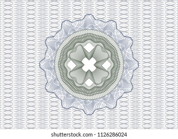 Blue and green abstract rosette
