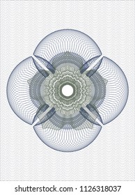 Blue and green abstract rosette